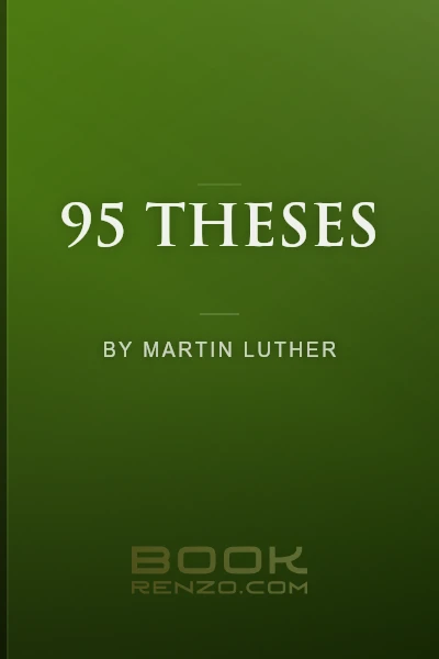 95 Theses by Martin Luther - book cover