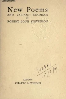 New Poems, and Variant Readings by Robert Louis Stevenson - book cover