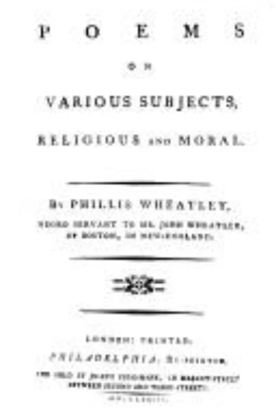 Poems on Various Subjects, Religious and Moral by Phillis Wheatley - book cover