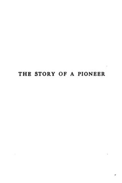The Story of a Pioneer by Anna Howard Shaw - book cover